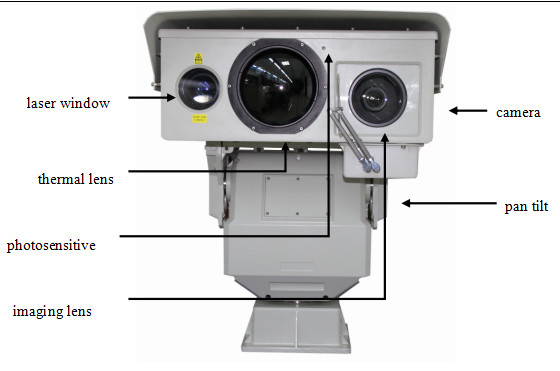 دوربین PTZ مادون قرمز دوربین حرارتی، دور سنج دوربین دوربرد
